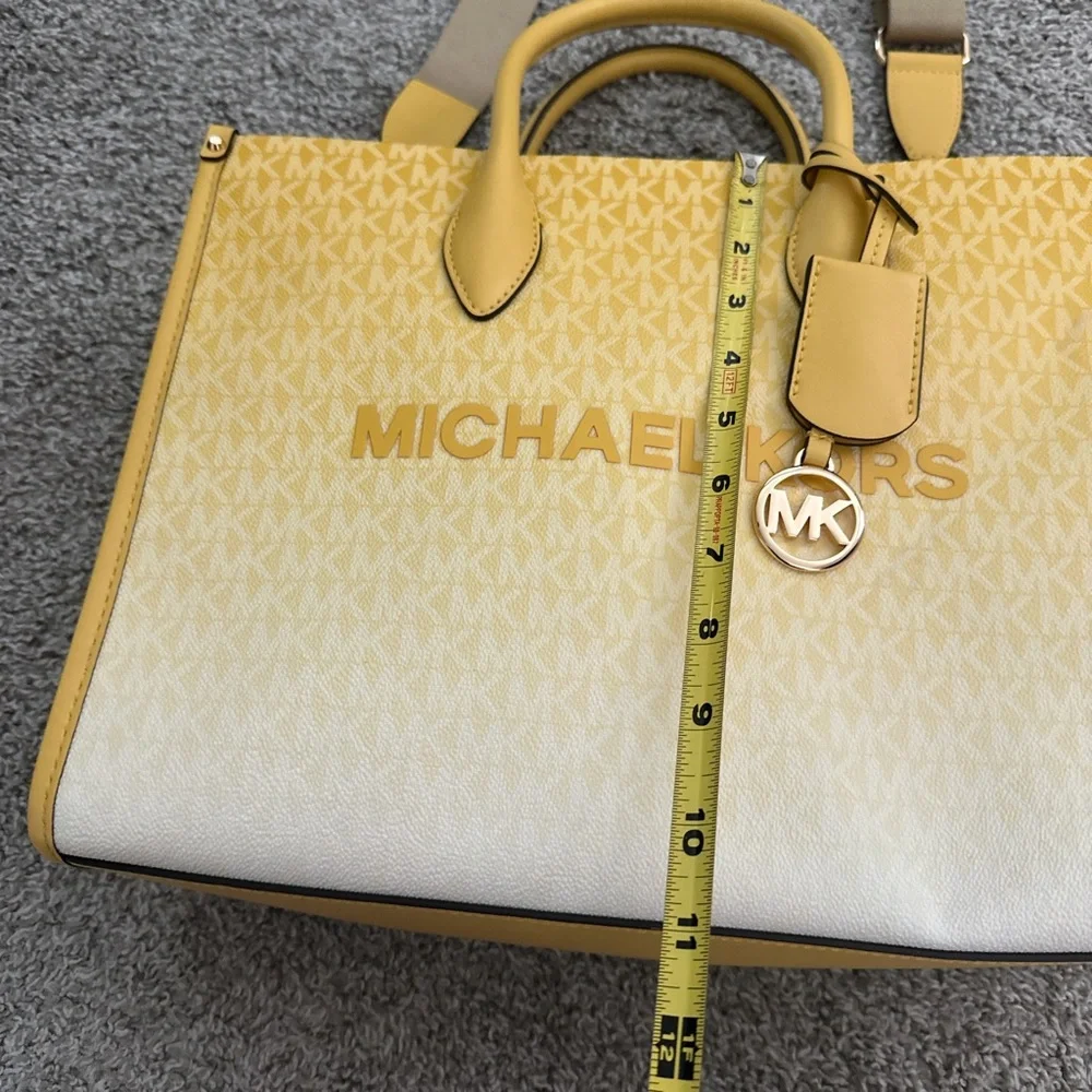 Michael Michael Kors Mirella Yellow Logo Medium Tote Bag